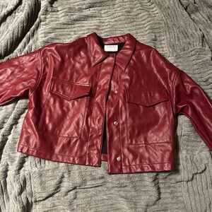 red leather jacket NWT from macys